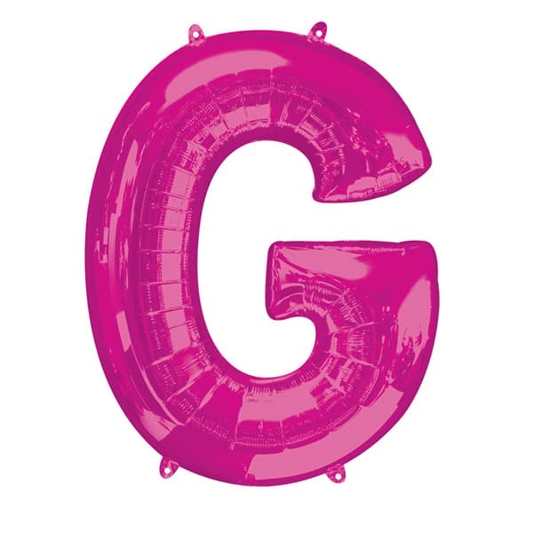 (image for) Pink Letter G Supershape Balloons
