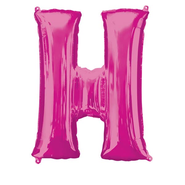 (image for) Pink Letter H Supershape Balloons