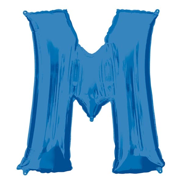 (image for) Blue Letter M Supershape Balloons