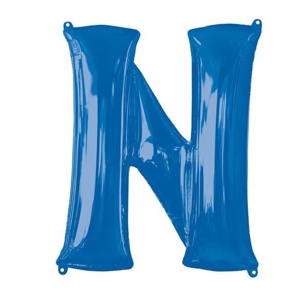 (image for) Blue Letter N Supershape Balloons
