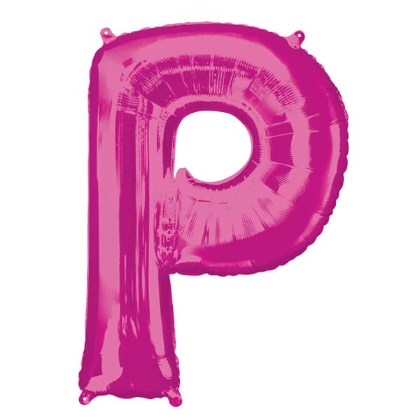 (image for) Pink Letter P Supershape Balloons