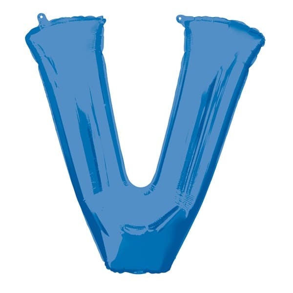(image for) Blue Letter V Supershape Balloons