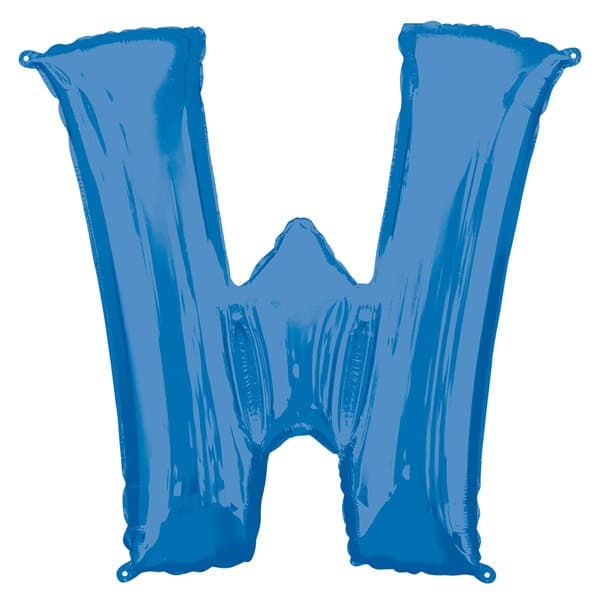 (image for) Blue Letter W Supershape Balloons