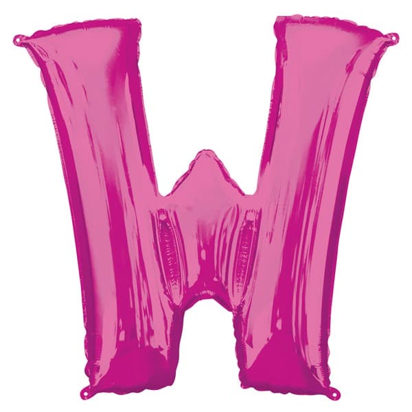 (image for) Pink Letter W Supershape Balloons