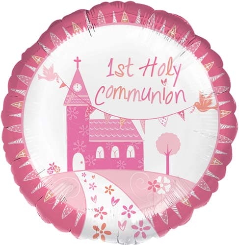 (image for) 18" Communion Church Pink Foil Balloons