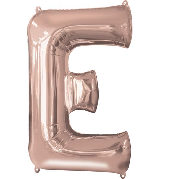 (image for) Rose Gold Letter E Supershape Balloon