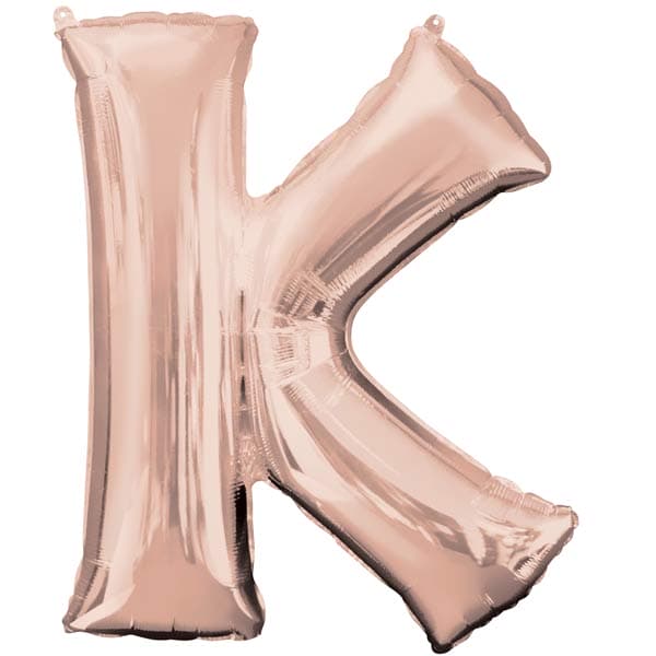 Rose Gold Letter K Supershape Balloon