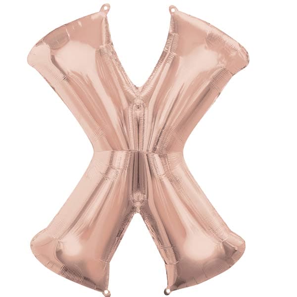 (image for) Rose Gold Letter X Supershape Balloon