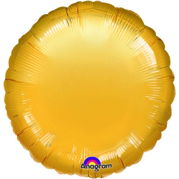 28" Gold Jumbo Circle Foil Balloons