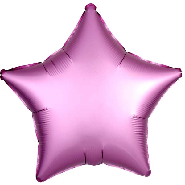 18" Satin Luxe Flamingo Star Foil Balloons