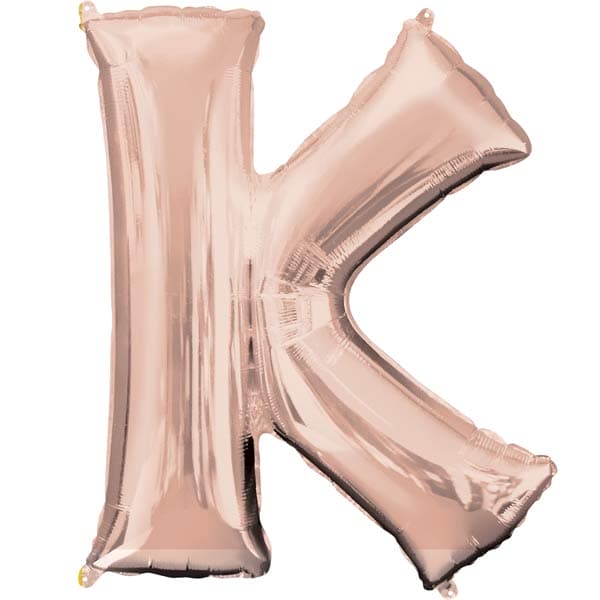 16" Rose Gold Letter K Air Fill Balloons