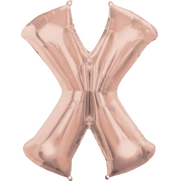 (image for) 16" Rose Gold Letter X Air Fill Balloons
