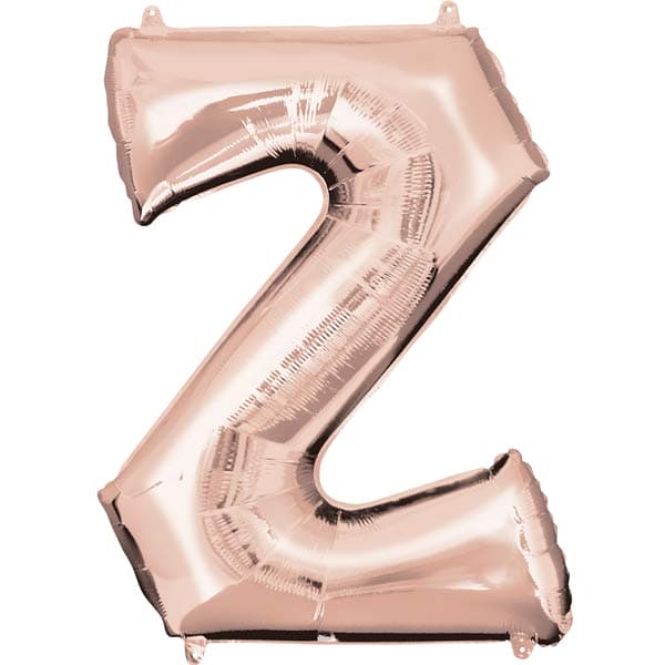 16" Rose Gold Letter Z Air Fill Balloons
