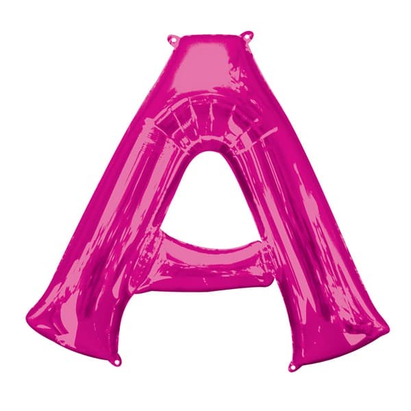 (image for) 16" Pink Letter A Air Fill Balloons