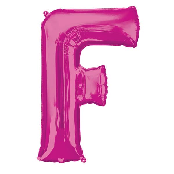 (image for) 16" Pink Letter F Air Fill Balloons