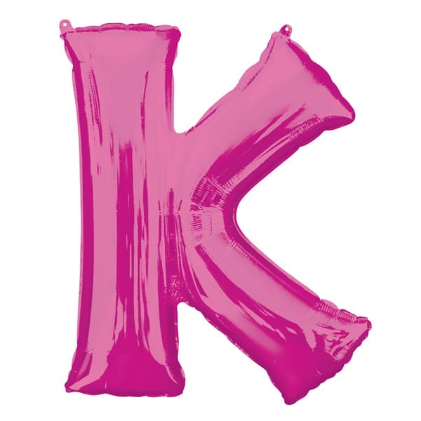 (image for) 16" Pink Letter K Air Fill Balloons