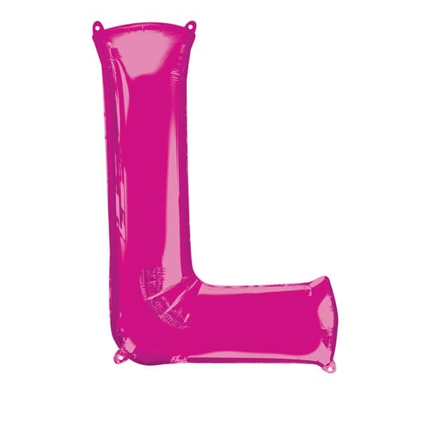 (image for) 16" Pink Letter L Air Fill Balloons
