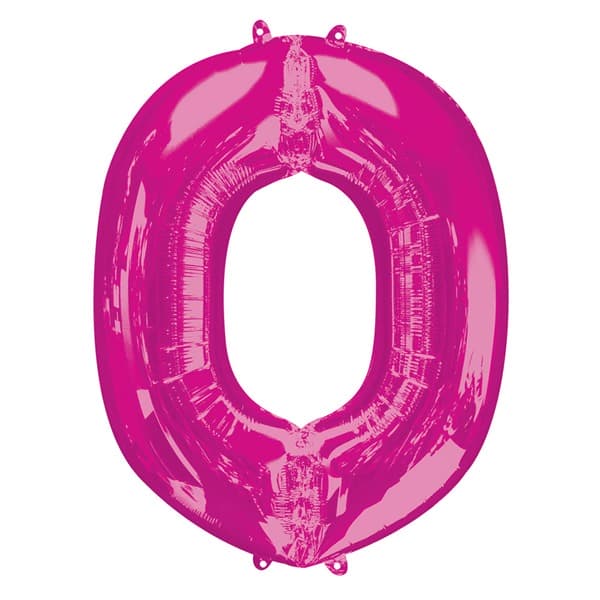 (image for) 16" Pink Letter O Air Fill Balloons