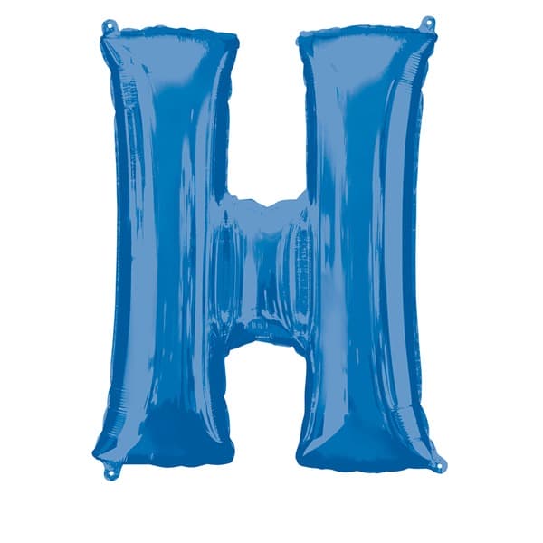 (image for) 16" Blue Letter H Air Fill Balloons