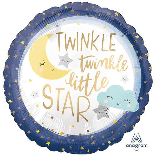 18" Twinkle Little Star Foil Balloons