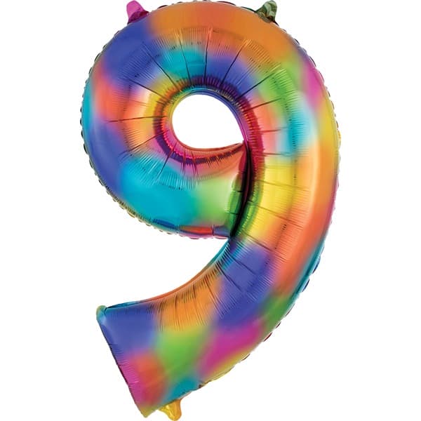 Anagram Rainbow Splash Number 9 Supershape Balloons