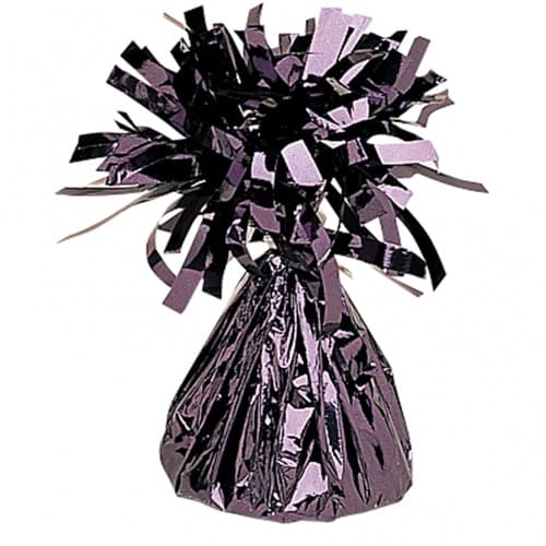(image for) Black Fringed Foil Balloon Weights 6oz