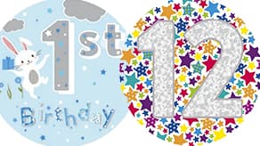 (image for) Age 1-12 Big Birthday Badges