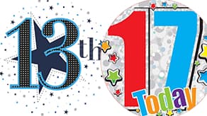 (image for) Age 13-17 Big Birthday Badges