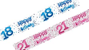 (image for) Age 18-21 Birthday Banners