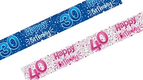 (image for) Age 30-40 Birthday Banners