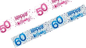 (image for) Age 50-65 Birthday Banners