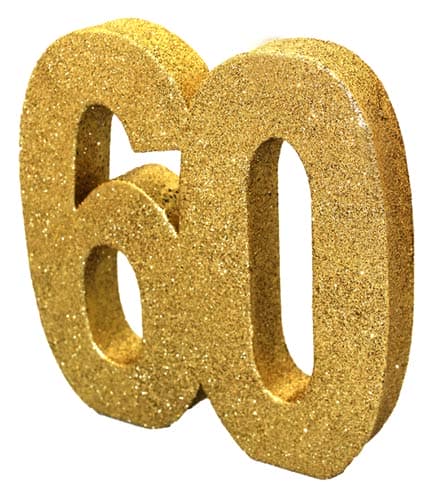 60 Gold Glitter Table Decoration