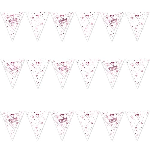 Ruby Anniversary Flag Bunting