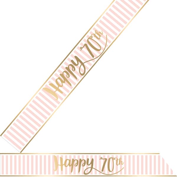 Happy 70th Pink Chic Sash