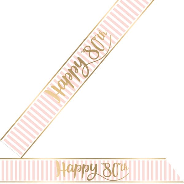 (image for) Happy 80th Pink Chic Sash