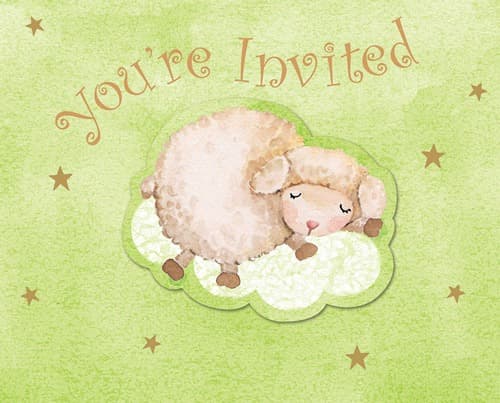 (image for) Ba Ba Baby Invitations x8