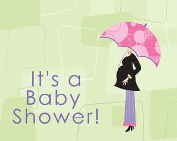 (image for) Mod Mum Baby Shower Invites x8