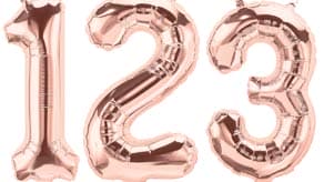 (image for) Anagram Rose Gold Air Fill Numbers