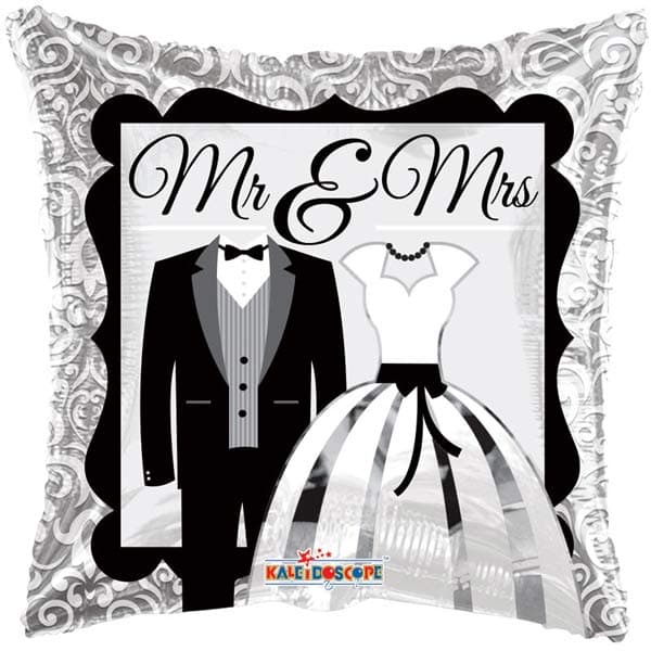 (image for) 18" Mr And Mrs Foil Balloons