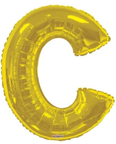 Gold Letter C Supershape Balloons