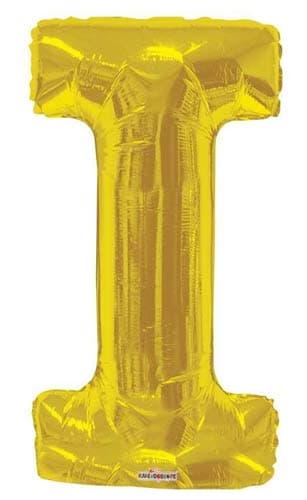 Gold Letter I Supershape Balloons