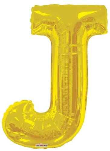 Gold Letter J Supershape Balloons