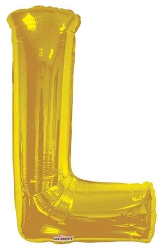 Gold Letter L Supershape Balloons