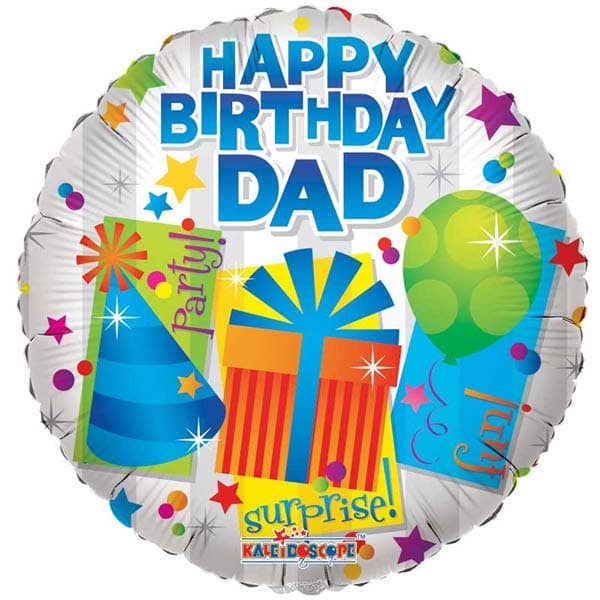 18" Happy Birthday Dad Party Foil Balloons