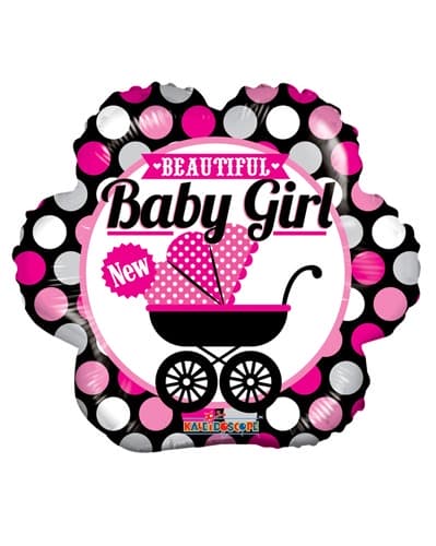 18" Beautiful Baby Girl Foil Balloons