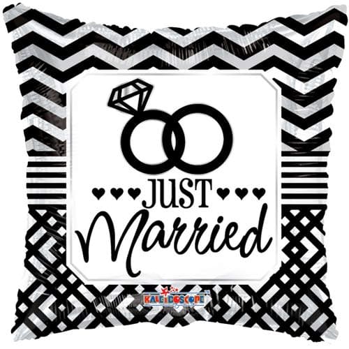 18" Just Married Pillow Foil Balloons