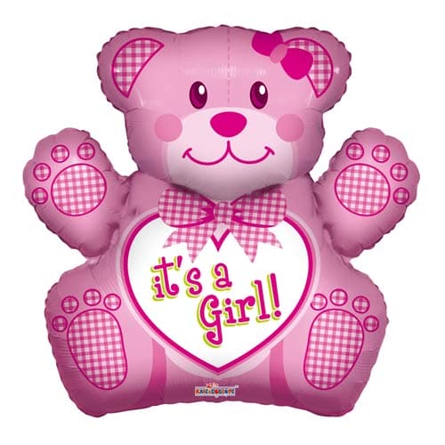 Baby Girl Bear Shape Balloons