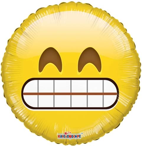 18" Smiley Teeth Emoji Foil Balloons