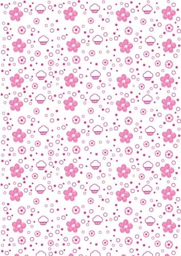 Cerise Cupcaes & Pink Cellophane Florist Film