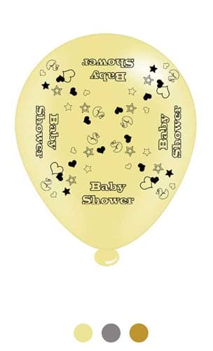 (image for) 10" Baby Shower Assorted Latex Balloons 6 Packs Of 8